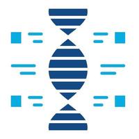 dna glyf tvåfärgad ikon vektor