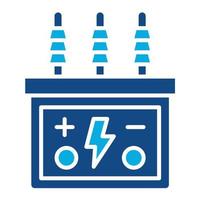 Transformator-Glyphe zweifarbiges Symbol vektor