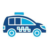 Taxi-Glyphe zweifarbiges Symbol vektor