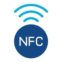 nfc glyf två Färg ikon vektor