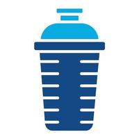 Protein-Shake-Glyphe zweifarbiges Symbol vektor