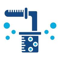 Chemieexperiment Glyphe zweifarbiges Symbol vektor