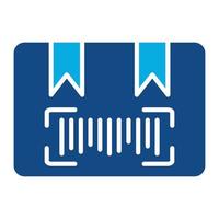 Paket-Barcode-Glyphe zweifarbiges Symbol vektor