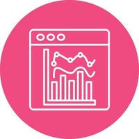 statistische Diagrammlinie Kreis Hintergrundsymbol vektor