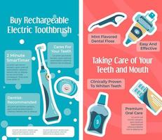 Kaufen Sie wiederaufladbare elektronische Zahnbürsten für die Zähne vektor