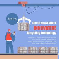 lernen sie innovative recycling-technologie vector kennen