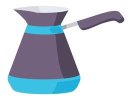 cezve zum brühen von kaffeegetränken, türkischer topf vektor
