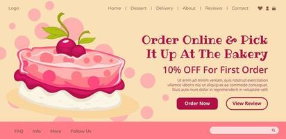 Kuchen online bestellen und beim Bäcker abholen vektor
