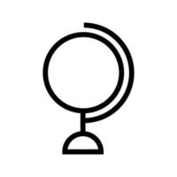 Globus-Liniensymbol isoliert auf weißem Hintergrund. schwarzes, flaches, dünnes Symbol im modernen Umrissstil. Lineares Symbol und bearbeitbarer Strich. einfache und pixelgenaue strichvektorillustration. vektor