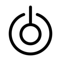 Power on Line-Symbol isoliert auf weißem Hintergrund. schwarzes, flaches, dünnes Symbol im modernen Umrissstil. Lineares Symbol und bearbeitbarer Strich. einfache und pixelgenaue strichvektorillustration. vektor