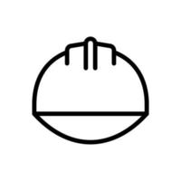 konstruktion hatt ikon linje isolerat på vit bakgrund. svart platt tunn ikon på modern översikt stil. linjär symbol och redigerbar stroke. enkel och pixel perfekt stroke vektor illustration