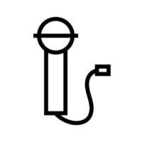 Karaoke-Liniensymbol isoliert auf weißem Hintergrund. schwarzes, flaches, dünnes Symbol im modernen Umrissstil. Lineares Symbol und bearbeitbarer Strich. einfache und pixelgenaue strichvektorillustration. vektor