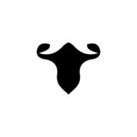 Stierkopf-Symbol. einfaches stil-fleischgeschäft großes verkaufsplakat-hintergrundsymbol. Stierkopf-Logo-Design-Element. Stierkopf-T-Shirt-Druck. Vektor für Aufkleber.