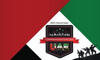 uae nationell dag och martyrs dag vektor