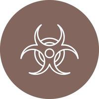 Bio-Hazard-Linie Kreis Hintergrundsymbol vektor