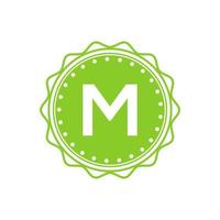 Buchstabe Emblem m Logo Identität für Restaurant vektor