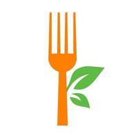Restaurantlöffel und -gabel, Blattsymbol für Küchenzeichen, Caféikone, Restaurant, kochender Geschäftsvektor vektor