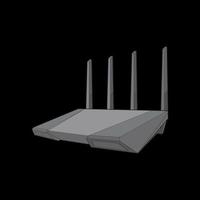 Router-Vektorgrafiken. Vektorgrafiken isoliert auf schwarzem Hintergrund für Malbuch. vektor