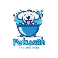 Logo-Vektorvorlage für Haustierwäsche vektor