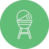 Grilllinie Kreis Hintergrundsymbol vektor