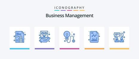 Business Management Blue 5 Icon Pack inklusive Finanzen. Unternehmen. Unternehmen. Wachstum. Diagramm. kreatives Symboldesign vektor