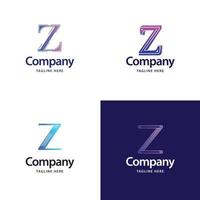 brev z stor logotyp packa design kreativ modern logotyper design för din företag vektor