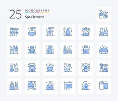 spa element 25 blå Färg ikon packa Inklusive spa. massage. yoga. skönhet. spa vektor