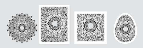 mandala mönster design för bakgrund, scarf mönster textur för skriva ut på trasa, omslag Foto, hemsida, mandala dekoration, retro, årgång, trend, 3d illustration, barock, trendig tapet vektor