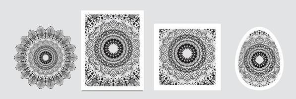 ethnische bunte runde dekorative Henna-Mandala-Blumenhintergrunddesign-Vektorillustration vektor