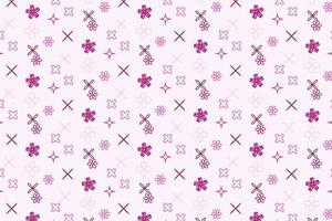 Muster mit floralen geometrischen Elementen in rosa Tönen, abstrakter Hintergrund für Design vektor