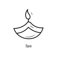 spa vektor översikt ikon design illustration. Semester symbol på vit bakgrund eps 10 fil