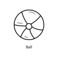 Ball-Vektor-Gliederung-Icon-Design-Illustration. Feiertagssymbol auf weißem Hintergrund eps 10-Datei vektor