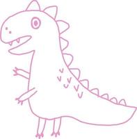 dinosaurie teckning tecknad serie illustration. vektor