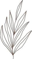 illustration av dekorativ löv. vektor