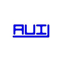 aui letter logo kreatives design mit vektorgrafik, aui einfaches und modernes logo. vektor