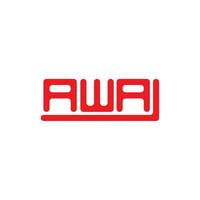 awa brev logotyp kreativ design med vektor grafisk, awa enkel och modern logotyp.