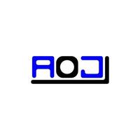 aoj Brief Logo kreatives Design mit Vektorgrafik, aoj einfaches und modernes Logo. vektor