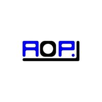 aop letter logo kreatives design mit vektorgrafik, aop einfaches und modernes logo. vektor