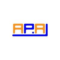 apa letter logo kreatives design mit vektorgrafik, apa einfaches und modernes logo. vektor