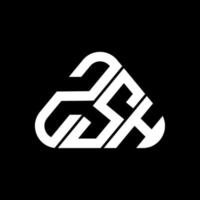 zsh brev logotyp kreativ design med vektor grafisk, zsh enkel och modern logotyp.