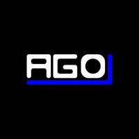 Ago Letter Logo kreatives Design mit Vektorgrafik, Ago einfaches und modernes Logo. vektor