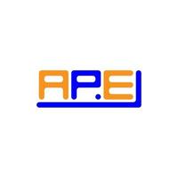 Ape Letter Logo kreatives Design mit Vektorgrafik, Ape einfaches und modernes Logo. vektor