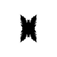 Rorschach-Testsymbol. einfaches Rorschach-Test-Hintergrundsymbol. Markenlogo-Designelement. rorschach test t-shirt bedrucken. Vektor für Aufkleber.