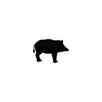 Wildschwein-Symbol. einfache Art das wilde Naturreiseplakat-Hintergrundsymbol. Gestaltungselement für das Logo der Wildschweinmarke. Wildschwein T-Shirt bedrucken. Vektor für Aufkleber.