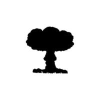 Atombombe-Symbol. einfache art kein kriegsplakat hintergrundsymbol. Design-Element für das Logo der Atombombe. Atombombe T-Shirt bedrucken. Vektor für Aufkleber.