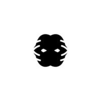 Symbol für Horrormaske. einfaches Stil-Maskerade-Poster-Hintergrundsymbol. Design-Element für das Markenlogo der Maske. Horrormasken-T-Shirt bedrucken. Vektor für Aufkleber.