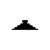 Symbol der aztekischen Pyramide. einfaches Stilplakat-Hintergrundsymbol. aztekisches pyramidenmarkenlogo-gestaltungselement. aztekischer Pyramiden-T-Shirt-Druck. Vektor für Aufkleber.