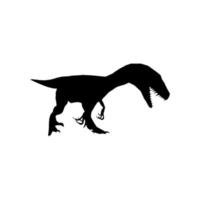 Dinosaurier-Symbol. einfaches Stil-Dinosaurier-Museumsplakat-Hintergrundsymbol. Dinosaurier-Markenlogo-Designelement. Bedrucken von Dinosaurier-T-Shirts. Vektor für Aufkleber.