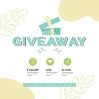 Giveaway-Banner-Design-Vorlage vektor