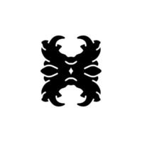 Rorschach-Testsymbol. einfaches Rorschach-Test-Hintergrundsymbol. Markenlogo-Designelement. rorschach test t-shirt bedrucken. Vektor für Aufkleber.